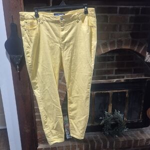 Sunny Yellow Ankle Jeans for Women